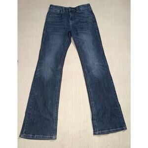 Rock & roll denim kids boot blue jeans with adjustable waistband